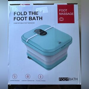 Foldable Foot Bath Massager - Blue - Open Box